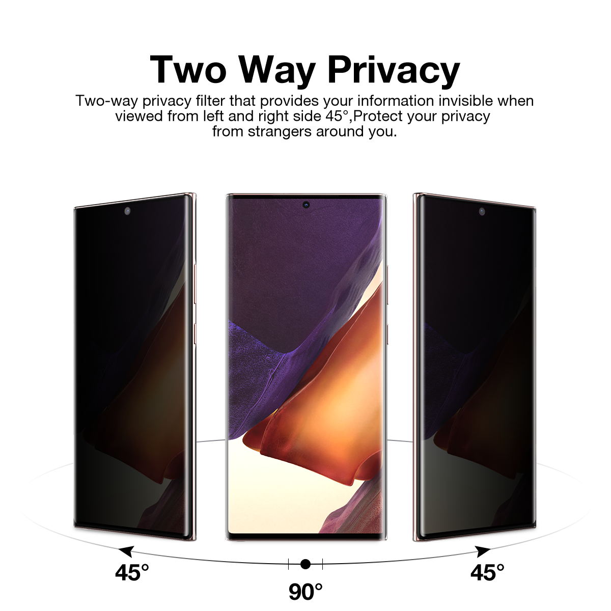 MAXSHIELD Anti Spy Privacy Film Screen Protector For Galaxy Note 20 Ultra 4G 5G