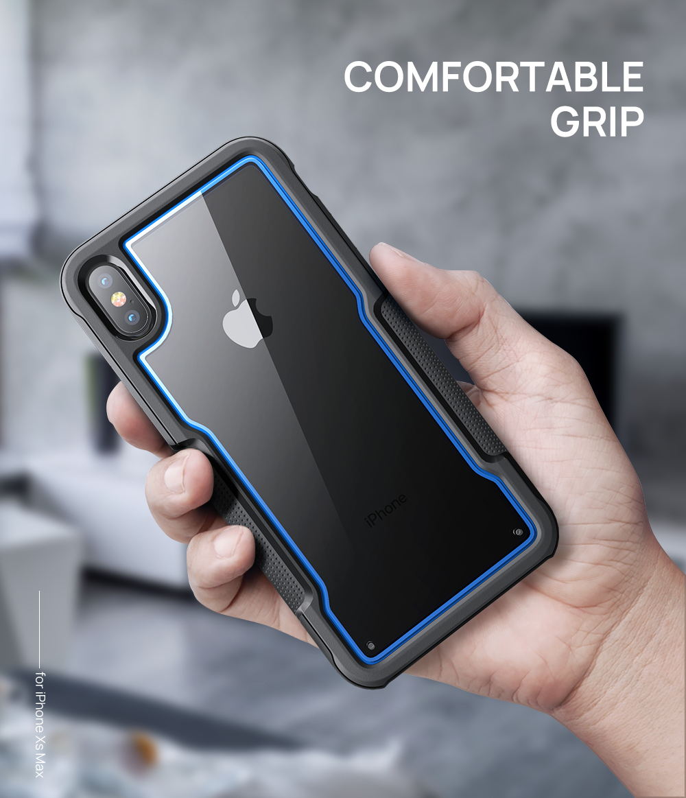 For iPhone X XS Max XR Case MAXSHIELD Clear Heavy Duty Shockproof Slim Cover