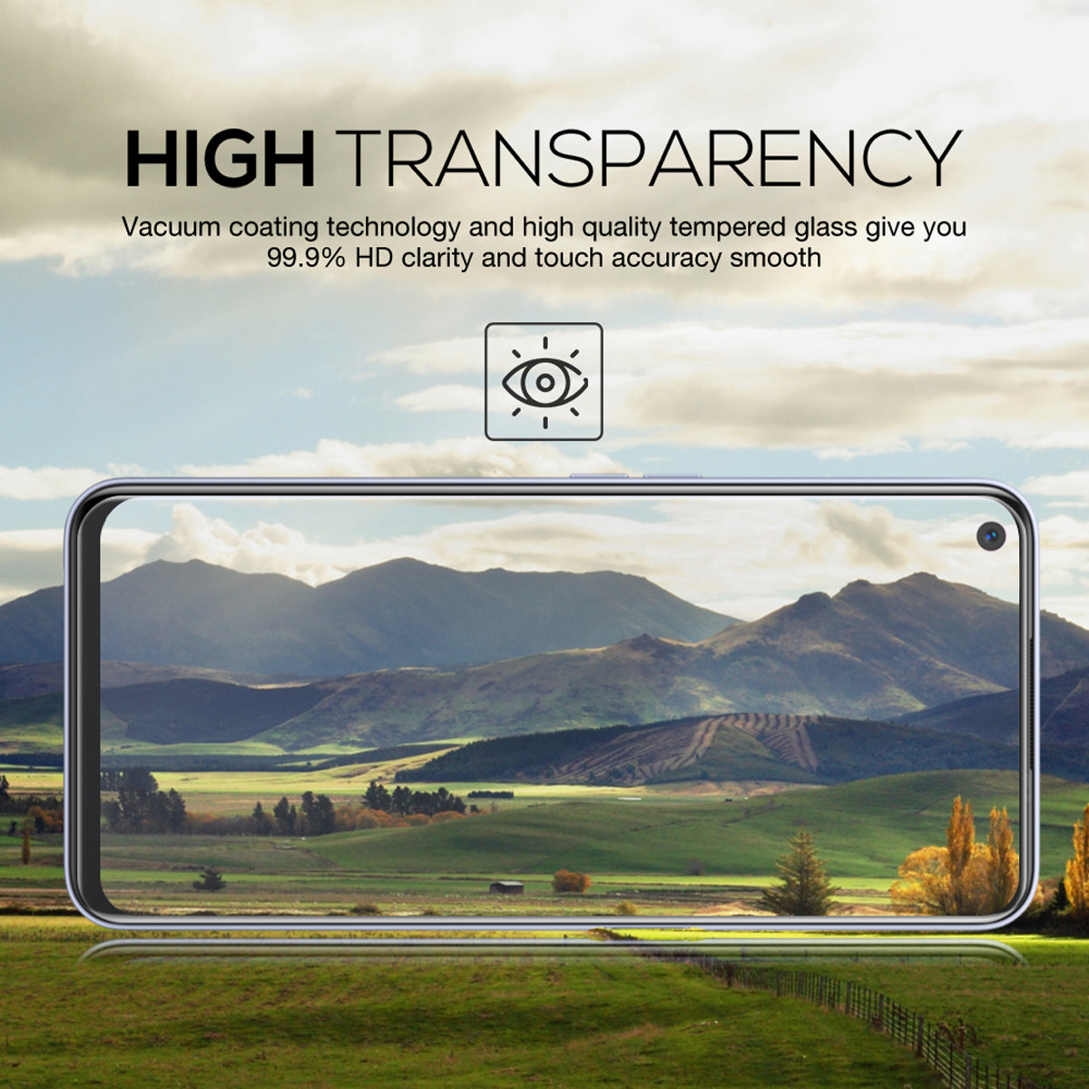 For Realme 7 5G MAXSHIELD Full Cover 9H Tempered Glass Screen Protector