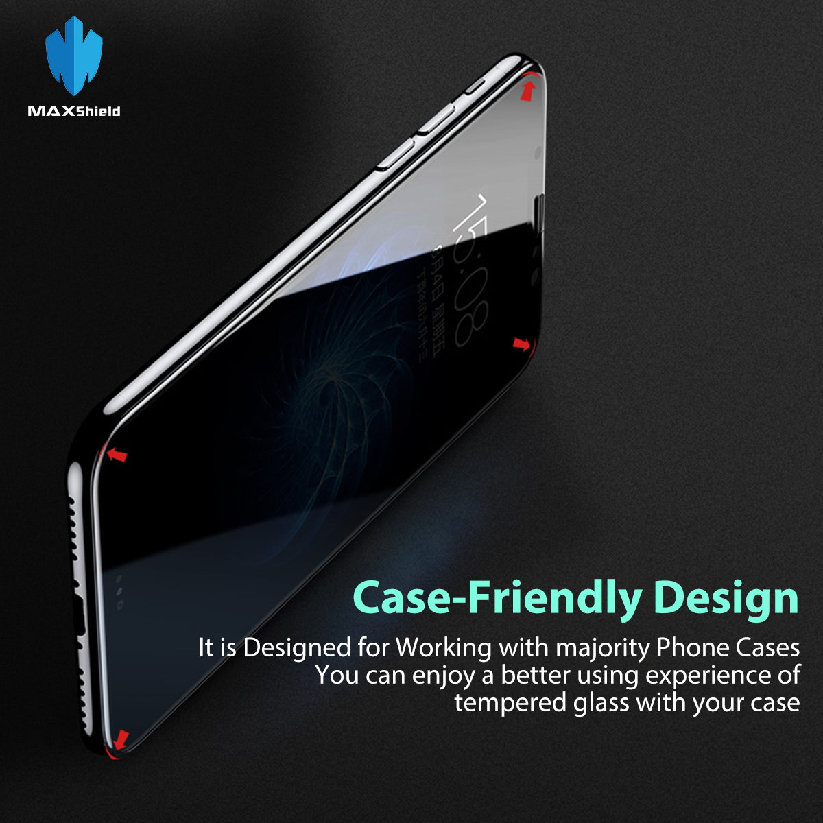 ANTI-SPY PRIVACY TEMPERED GLASS SCREEN PROTECTOR FOR iPhone X