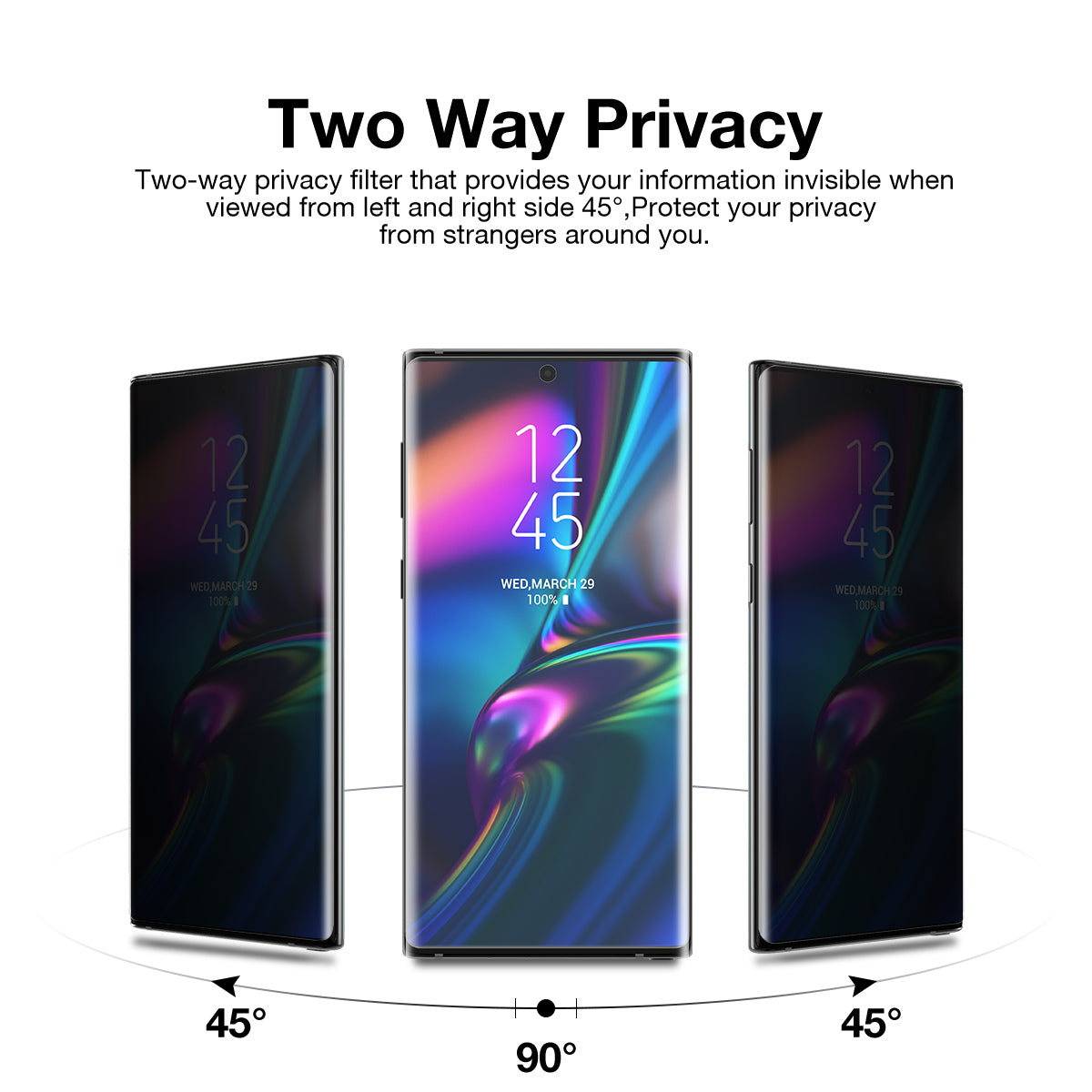 Anti Spy Privacy Film CaseFriendly Screen Protector For Galaxy Note 10 Plus