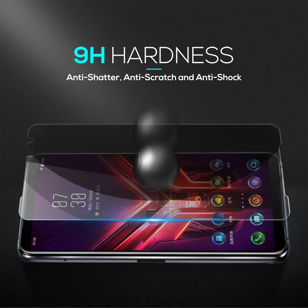 MAXSHIELD Screen Glass Tempered Glass Lens Protector FULL COVER For ASUS ROG 2