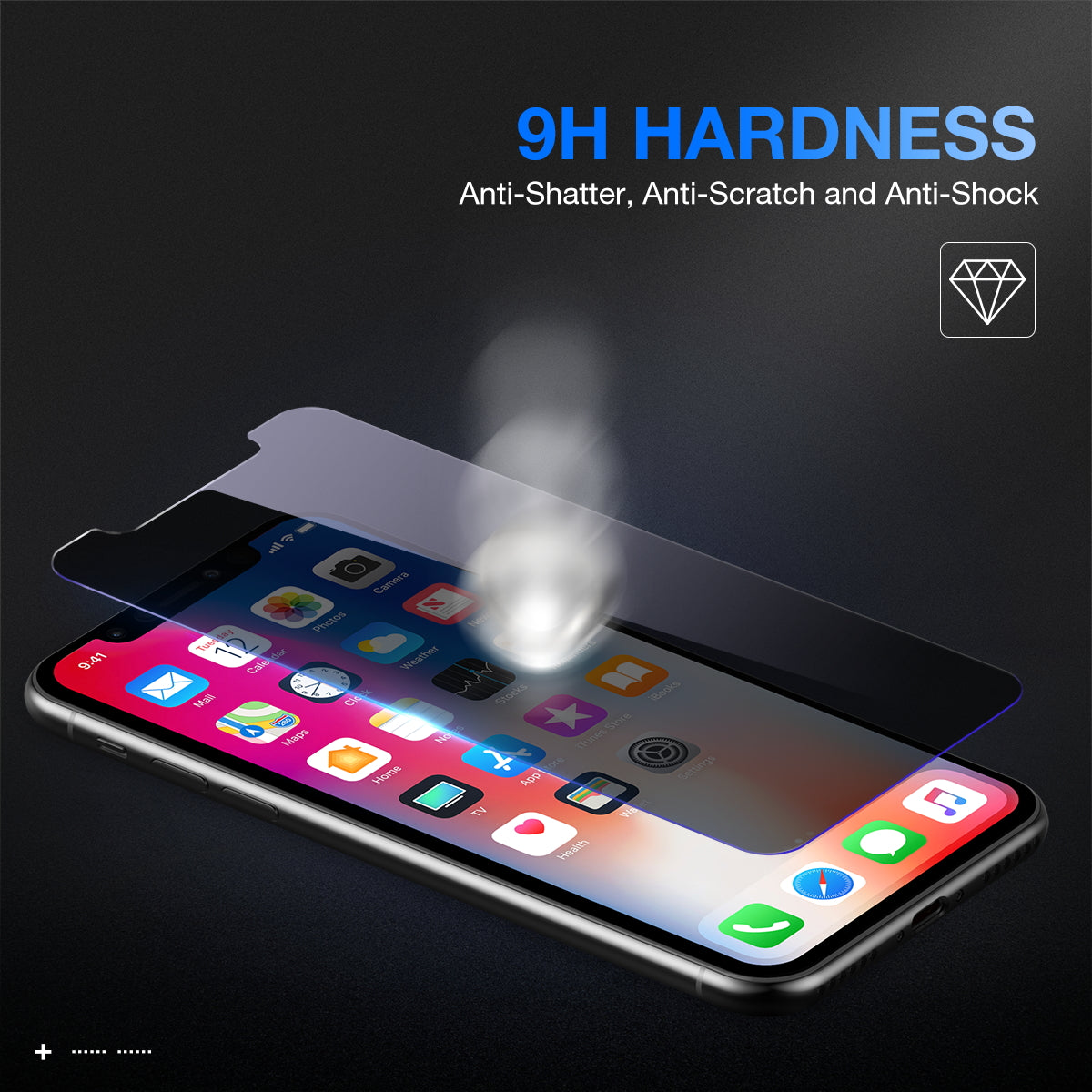 MaxShield Privacy Anti-Spy Glass Screen Protector For Apple iPhone XR