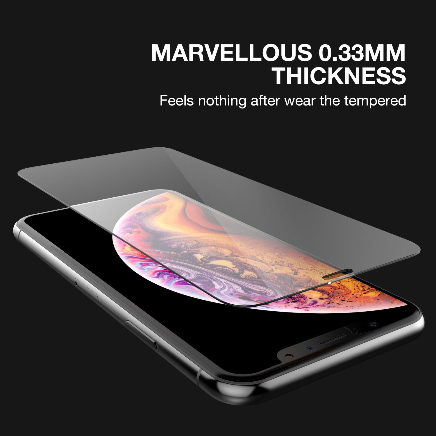 For Apple iPhone XR, Maxshield HD 9H Tempered Glass Screen Protector