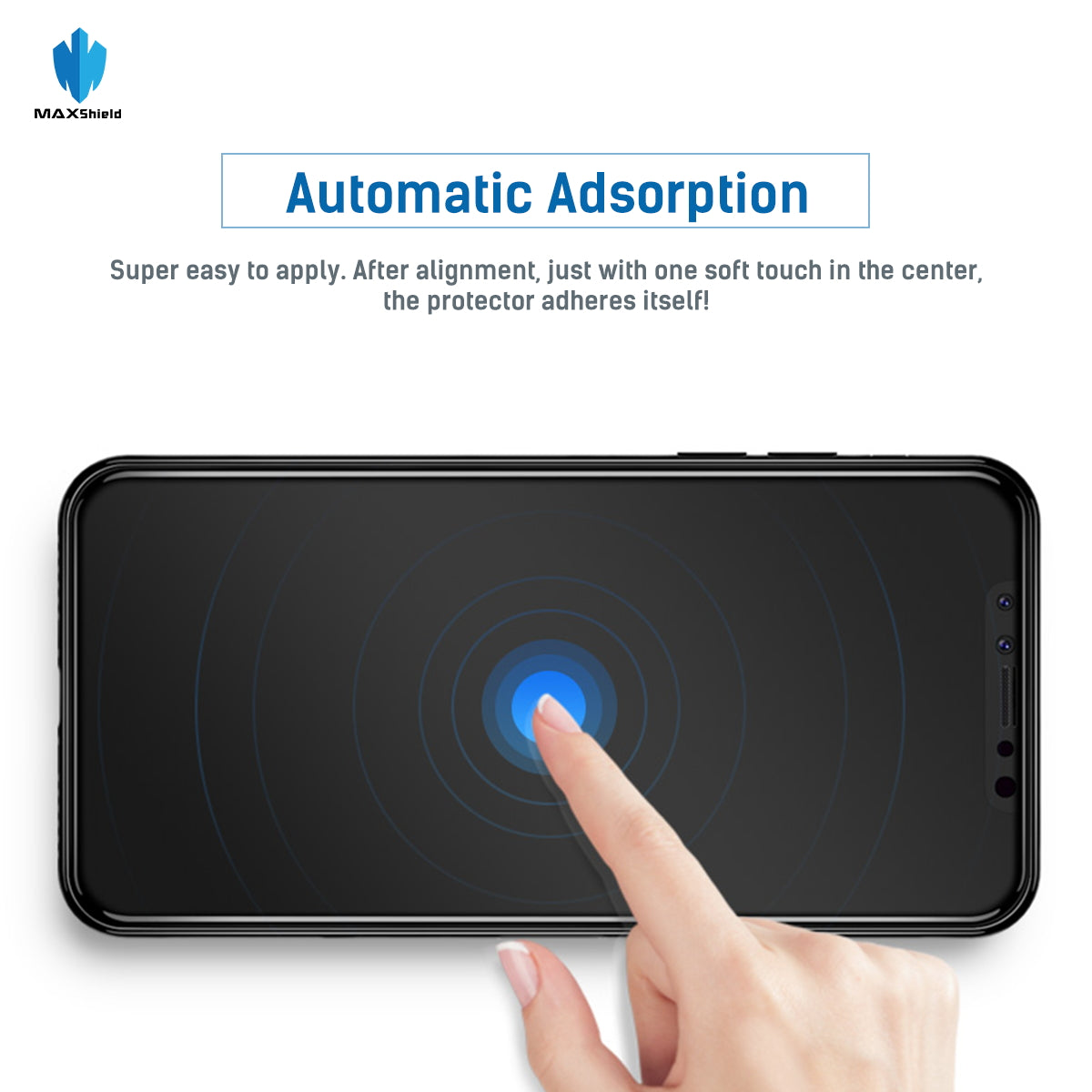 MAXSHILD 5D Full Coverage Glass Screen Protector For Apple iPhone X