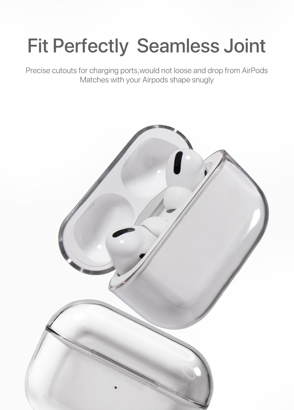 Apple AirPods Pro Case Cover Crystal Clear Hard Transparent Holder AirPod Case