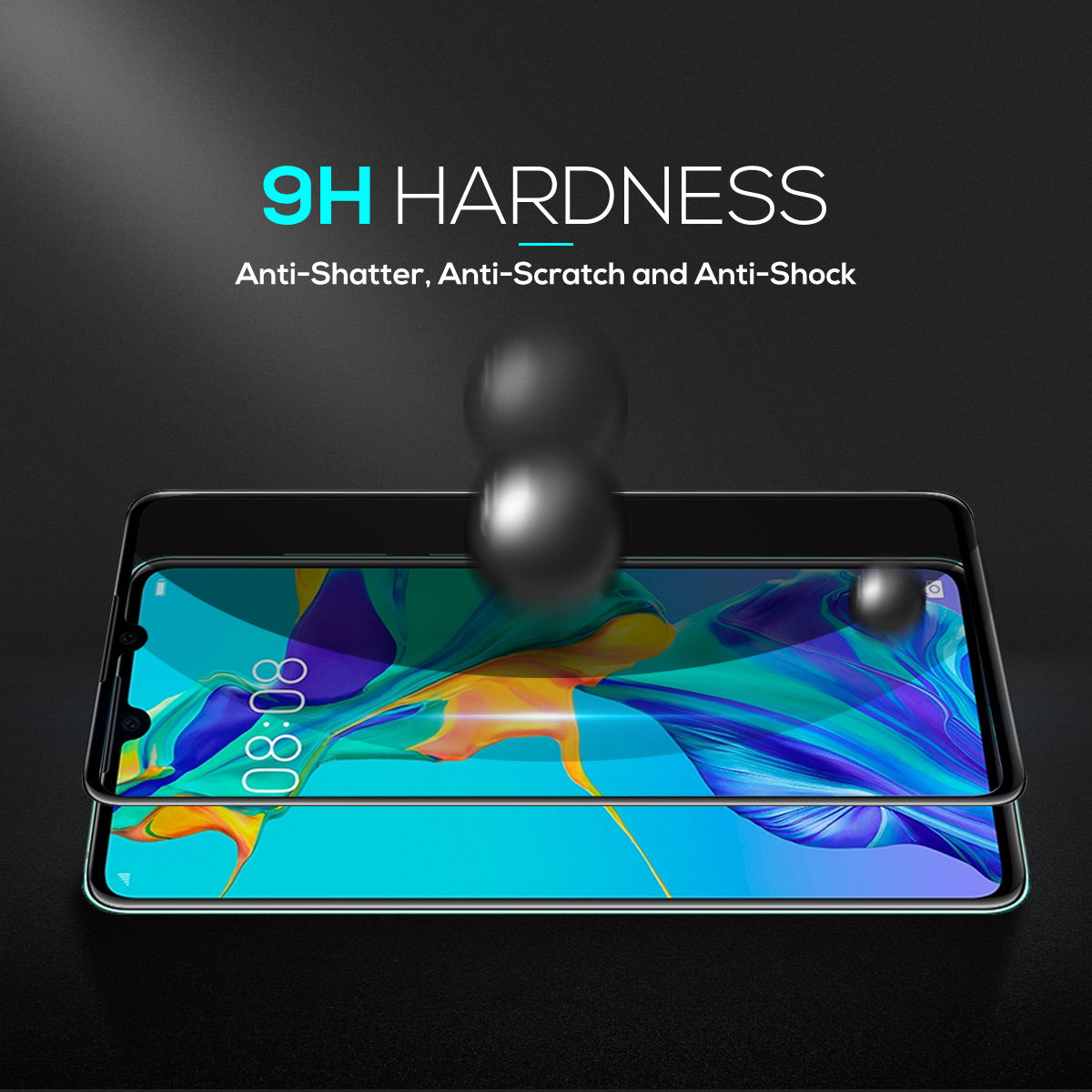 MAXSHIELD Huawei P30 Full Adhesion Tempered Glass Screen Protector Full coverage
