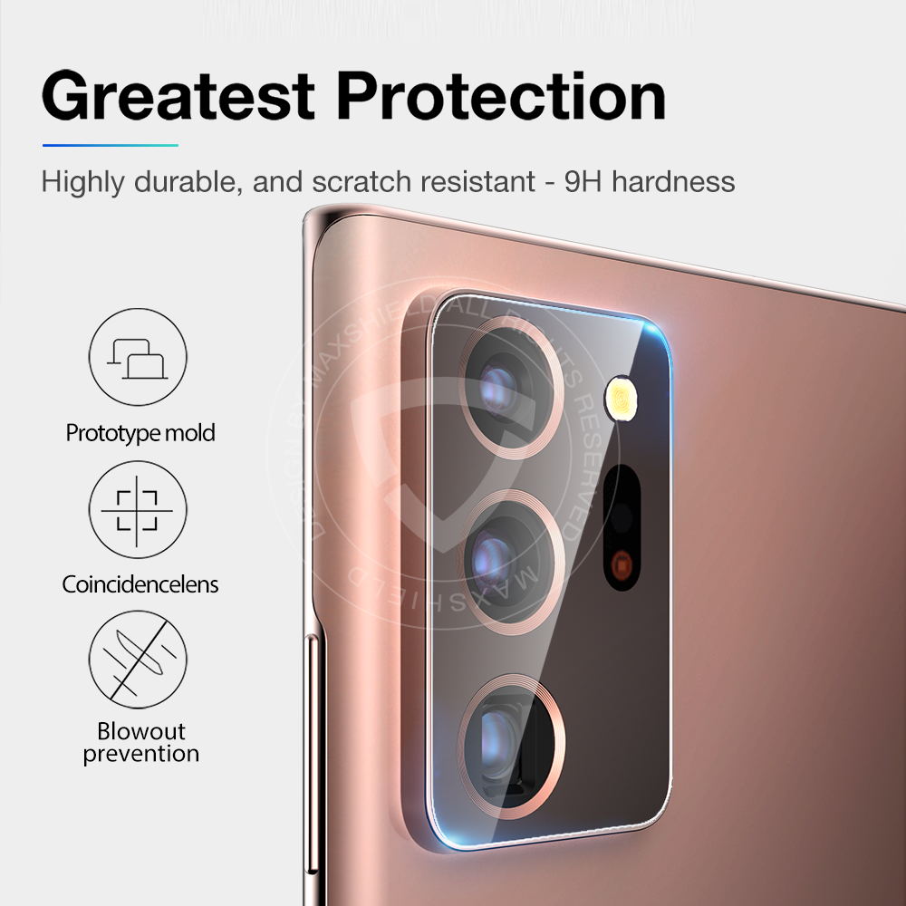For Galaxy Note 20/Ultra 4G 5G MAXSHIELD Camera Lens Tempered Glass Protector