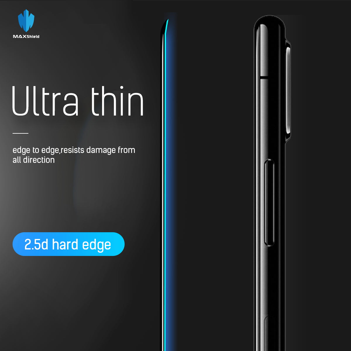 MAXSHILD 5D Full Coverage Glass Screen Protector For Apple iPhone X