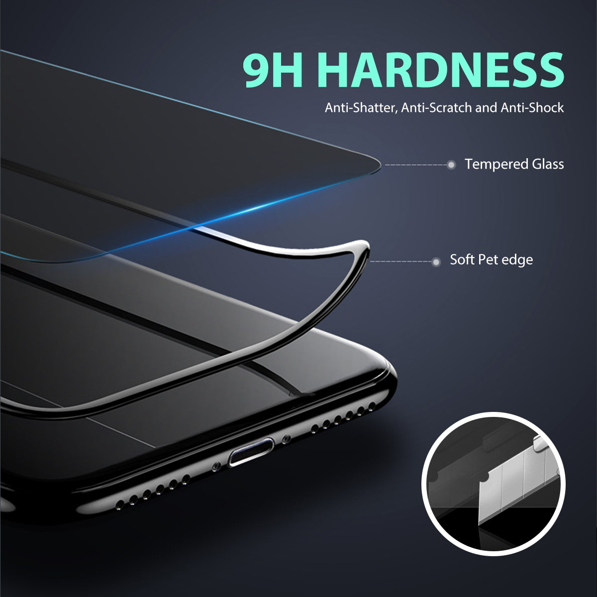 ANTI-SPY PRIVACY TEMPERED GLASS SCREEN PROTECTOR FOR iPhone X