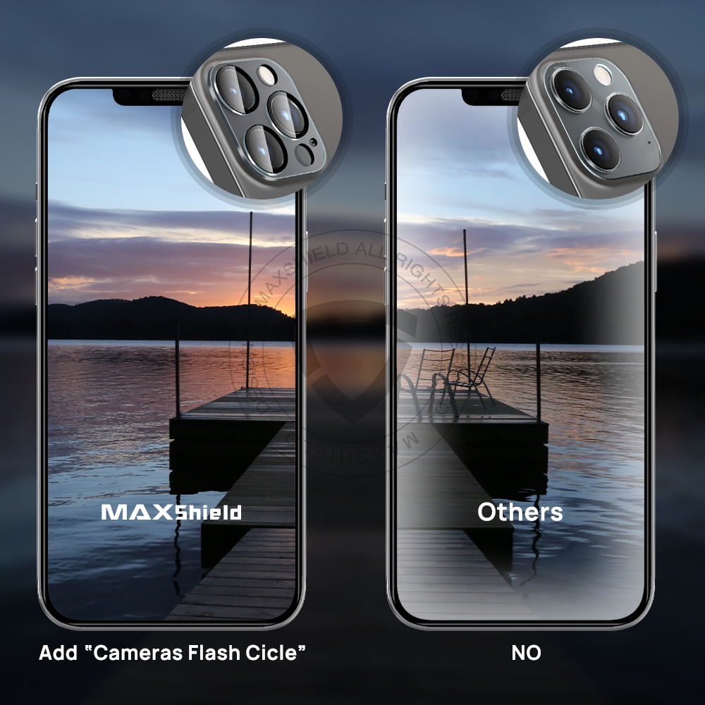 For iPhone 12 Mini MAXSHIELD Camera Lens Tempered Glass Screen Protector 1PCS