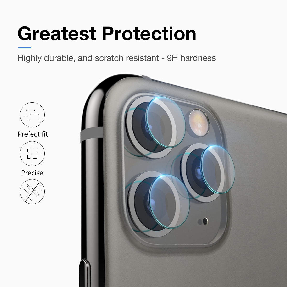 MAXSHIELD iPhone 11 Pro Max Camera Lens Tempered Glass Screen Protector