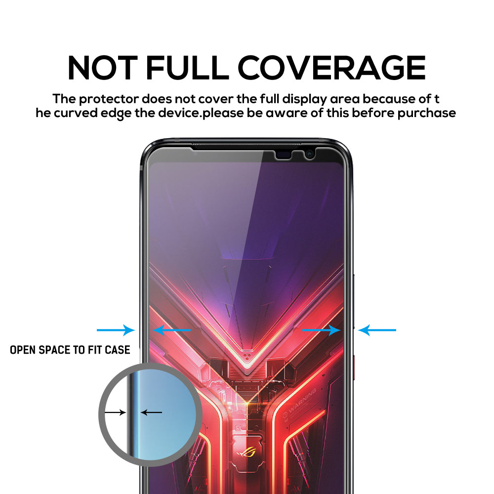 MAXSHIELD Screen Glass Tempered Glass Lens Protector FULL COVER For ASUS ROG 3