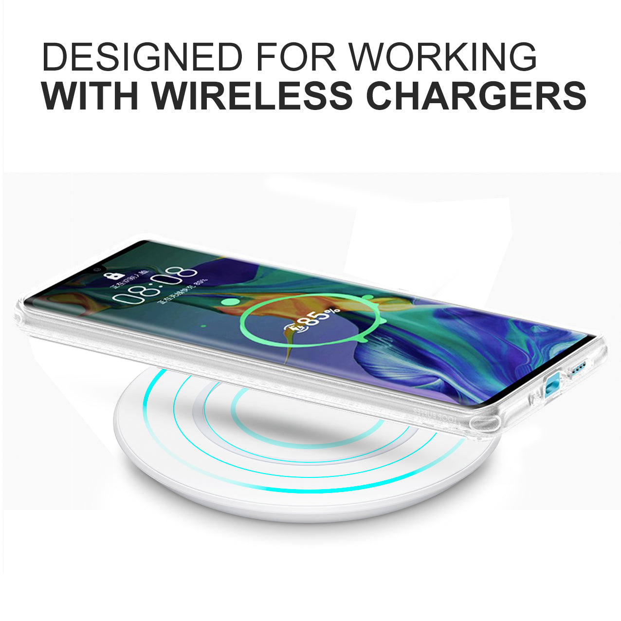 YOUMAKER® Huawei P30 Shockproof Slim Bumper Crystal Case Cover-Black