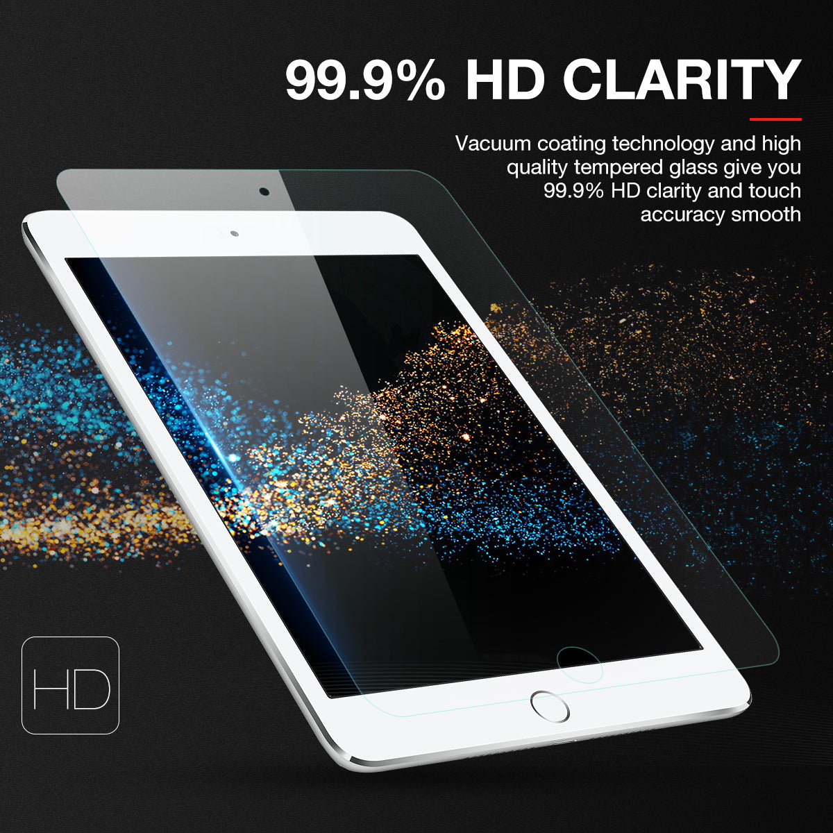 2 X Tempered Glass Screen Protector For Apple iPad Air 1/2