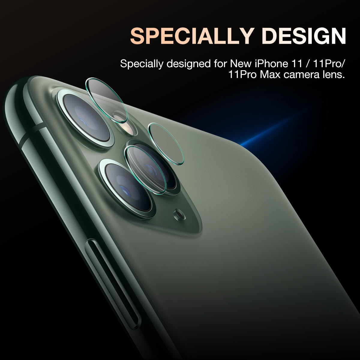 MAXSHIELD iPhone 11 Pro Camera Lens Tempered Glass Screen Protector