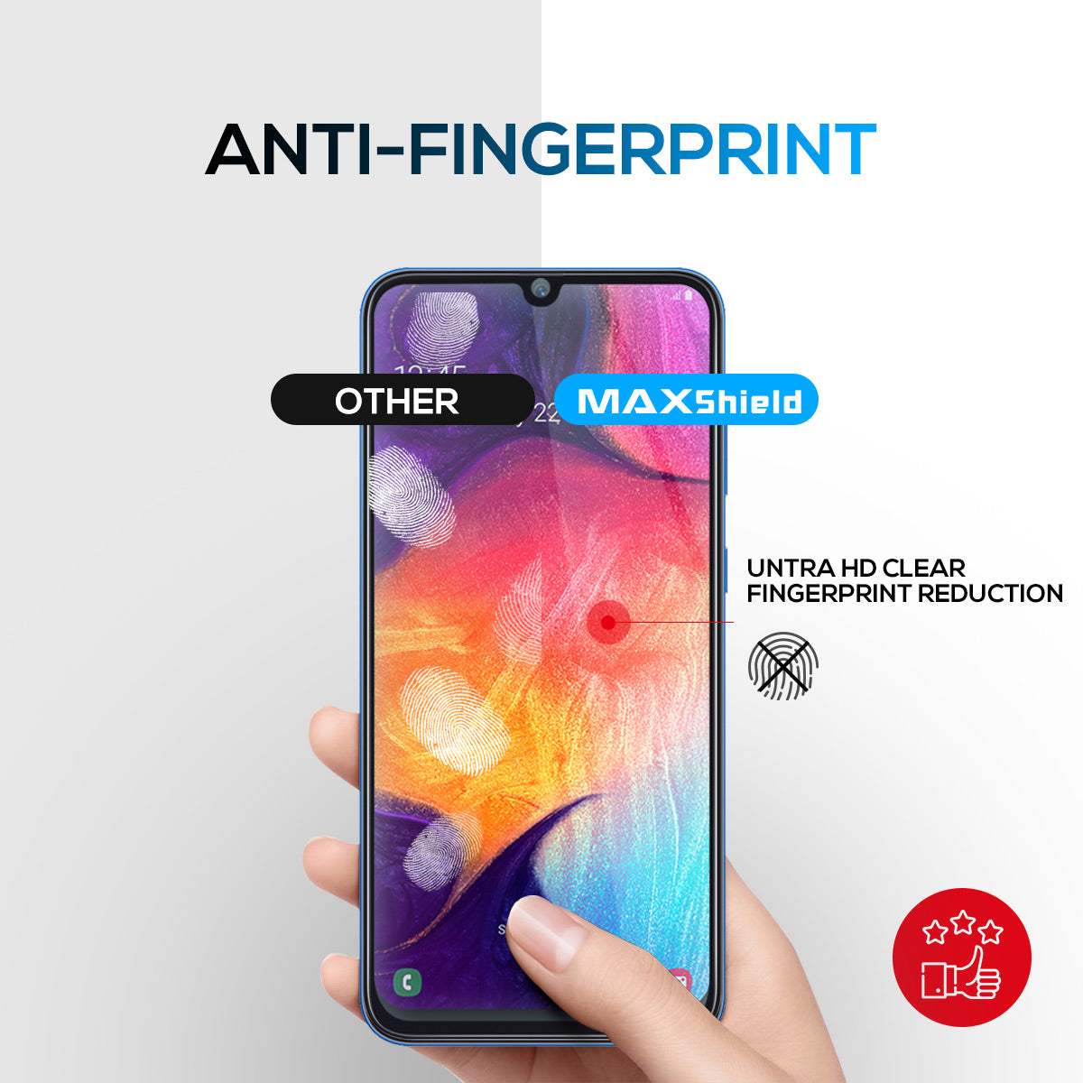 Samsung Galaxy A30 Full Coverage Tempered Glass Film HD Screen Protector