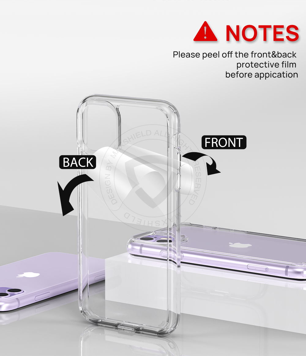 MAXSHIELD For iPhone 12 Pro Max 6.7 Inch Case Heavy Duty Shockproof Clear Slim Cover+Free Screen Protector