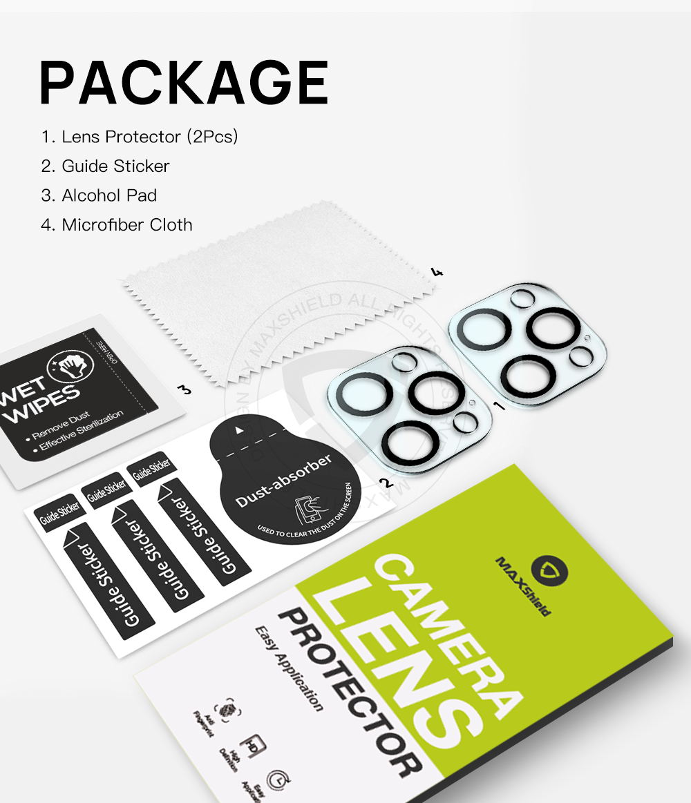 For iPhone 12 Mini MAXSHIELD Camera Lens Tempered Glass Screen Protector 1PCS