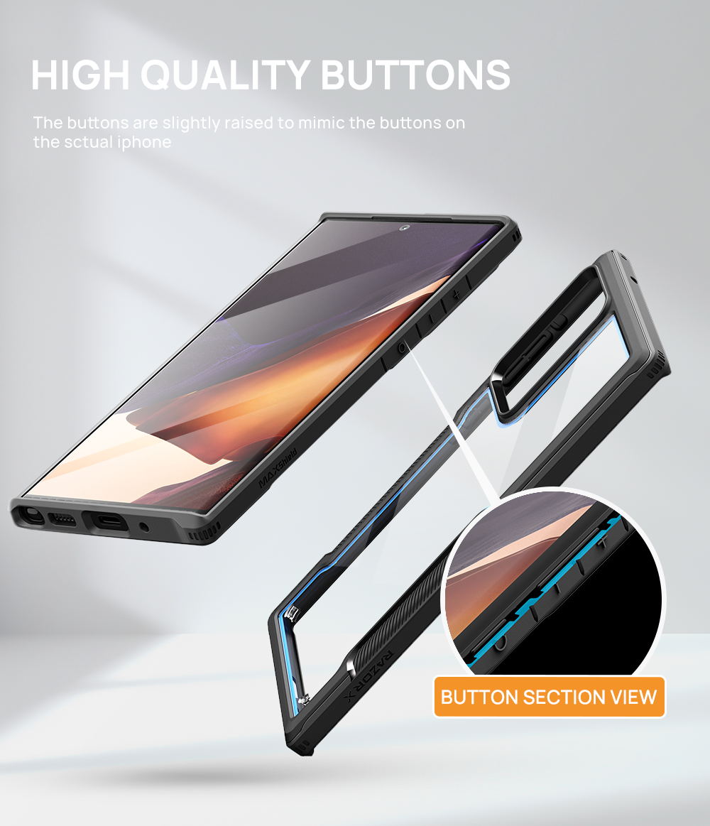 For Samsung Galaxy Note 20 Ultra Case Heavy Duty Shockproof Slim Clear Cover