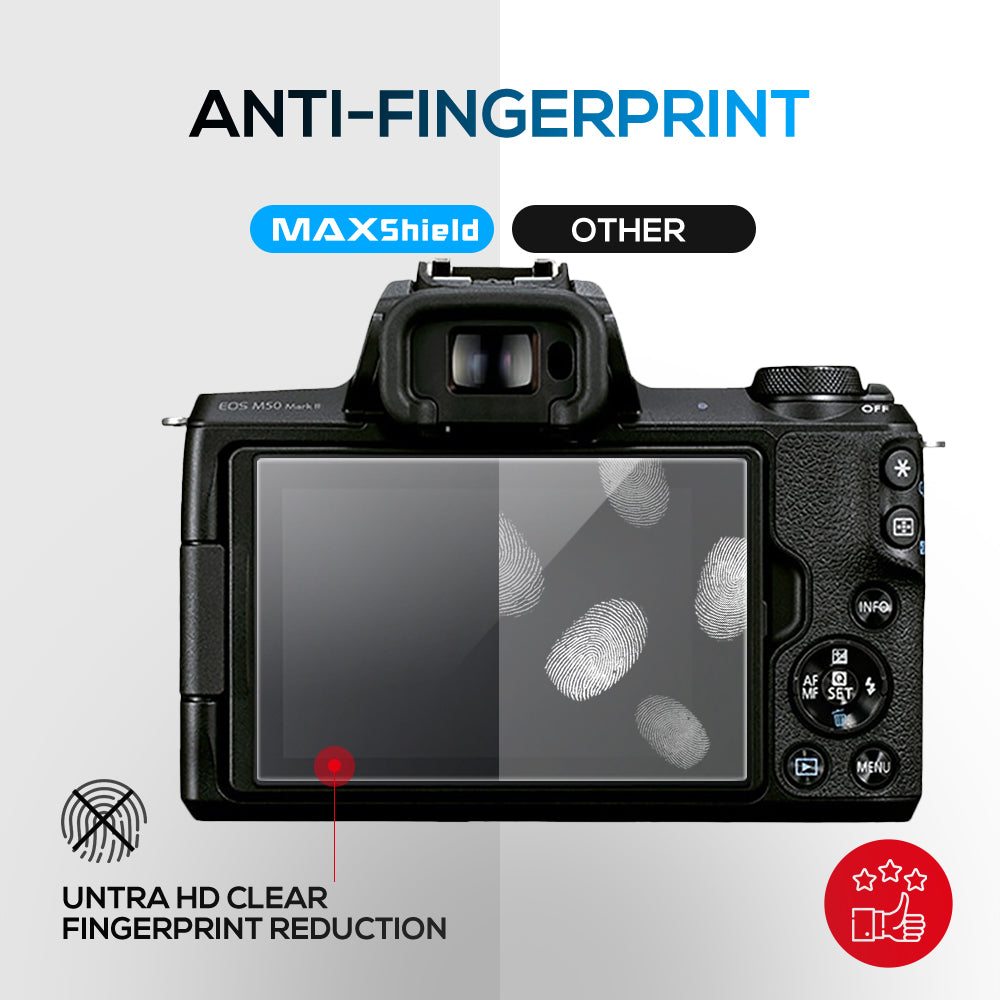 MAXSHEILD Tempered Glass Camera Screen Protector For Canon EOS M50 M6 M100