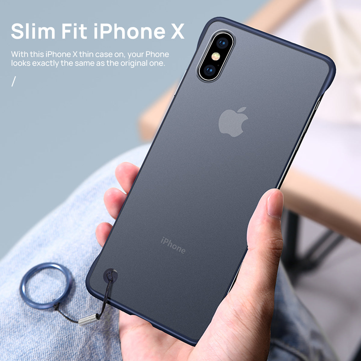 iPhone XR Case Cover, Slim Matte Back Clear TPU ShockProof Bumper