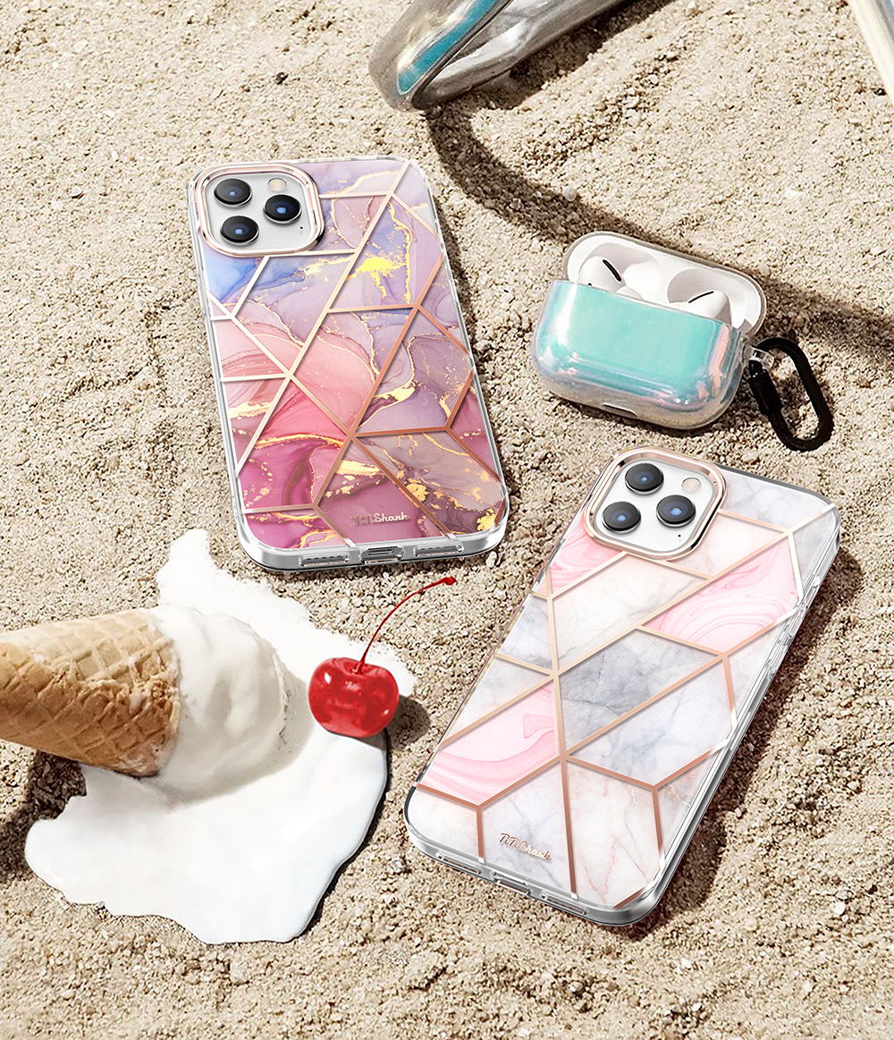 For iPhone 12 Mini 5.4" Case Clear Slim Stylish Marble Shockproof Cover