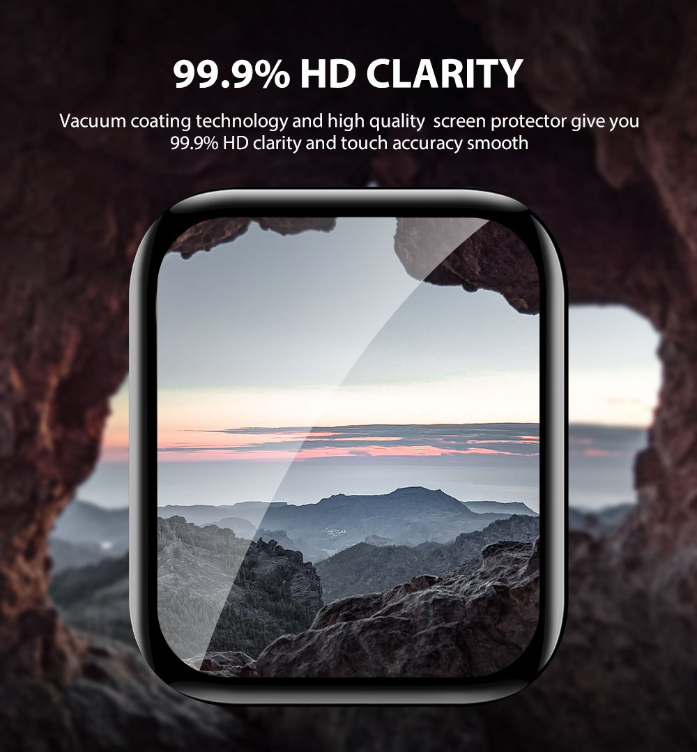 MaxShield Screen Protector for Apple Watch Series 2/3 42mm Full Cover iWatch