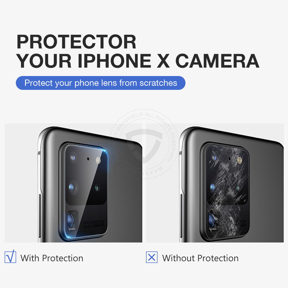 MAXSHIELD Galaxy S20 Camera Lens Tempered Glass Screen Protector