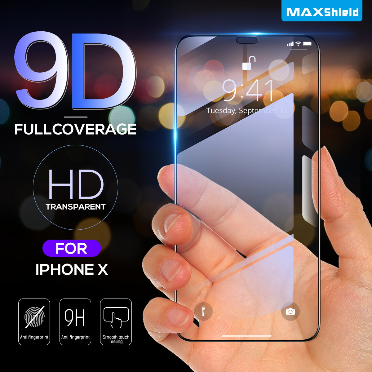 For iPhone XR Full Coverage 9D 5D 9H Tempered Glass Screen Protector