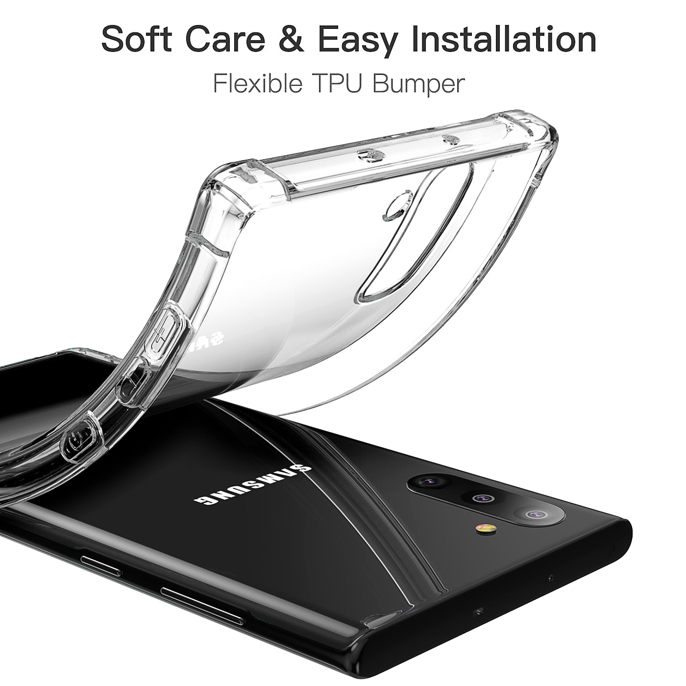 Samsung Galaxy Note 10 Plus 5G Case Clear Heavy Duty Shockproof Slim Cover