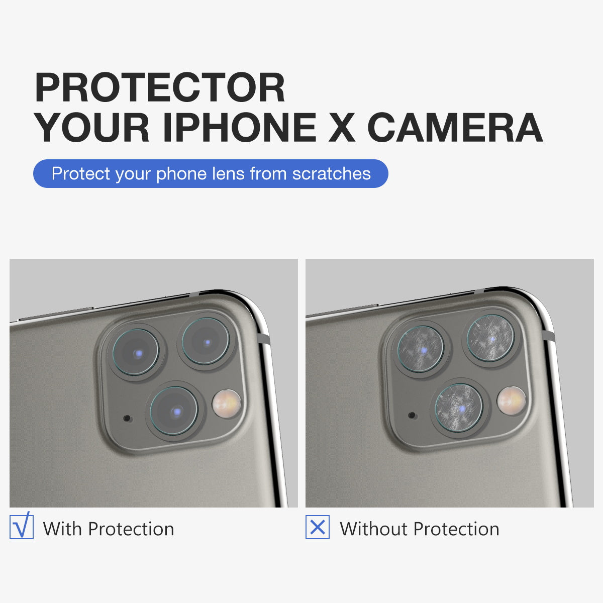 MAXSHIELD iPhone 11 Pro Camera Lens Tempered Glass Screen Protector