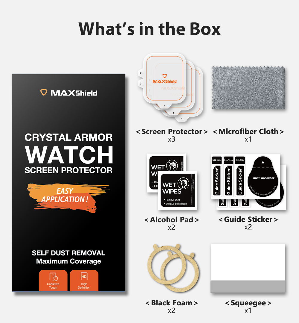 MaxShield Screen Protector for Apple Watch Series 4/5 40mm Full Cover iWatch