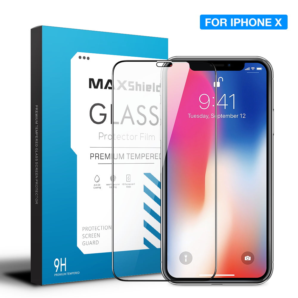 For iPhone XS Full Coverage 9D 5D 9H Tempered Glass Screen Protector