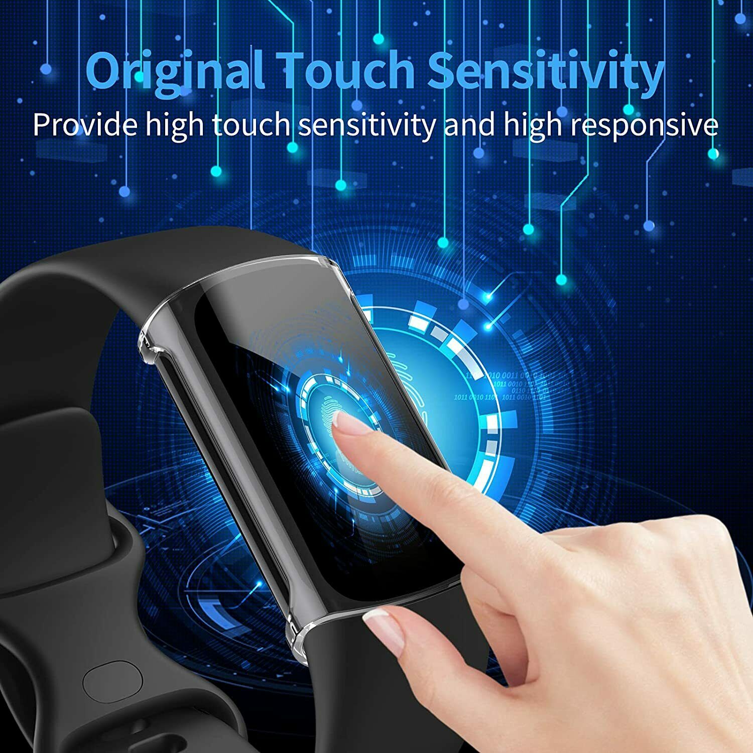 3X For Fitbit Charge 5 TPU Full Cover Case Shockproof Bumper Screen Protector