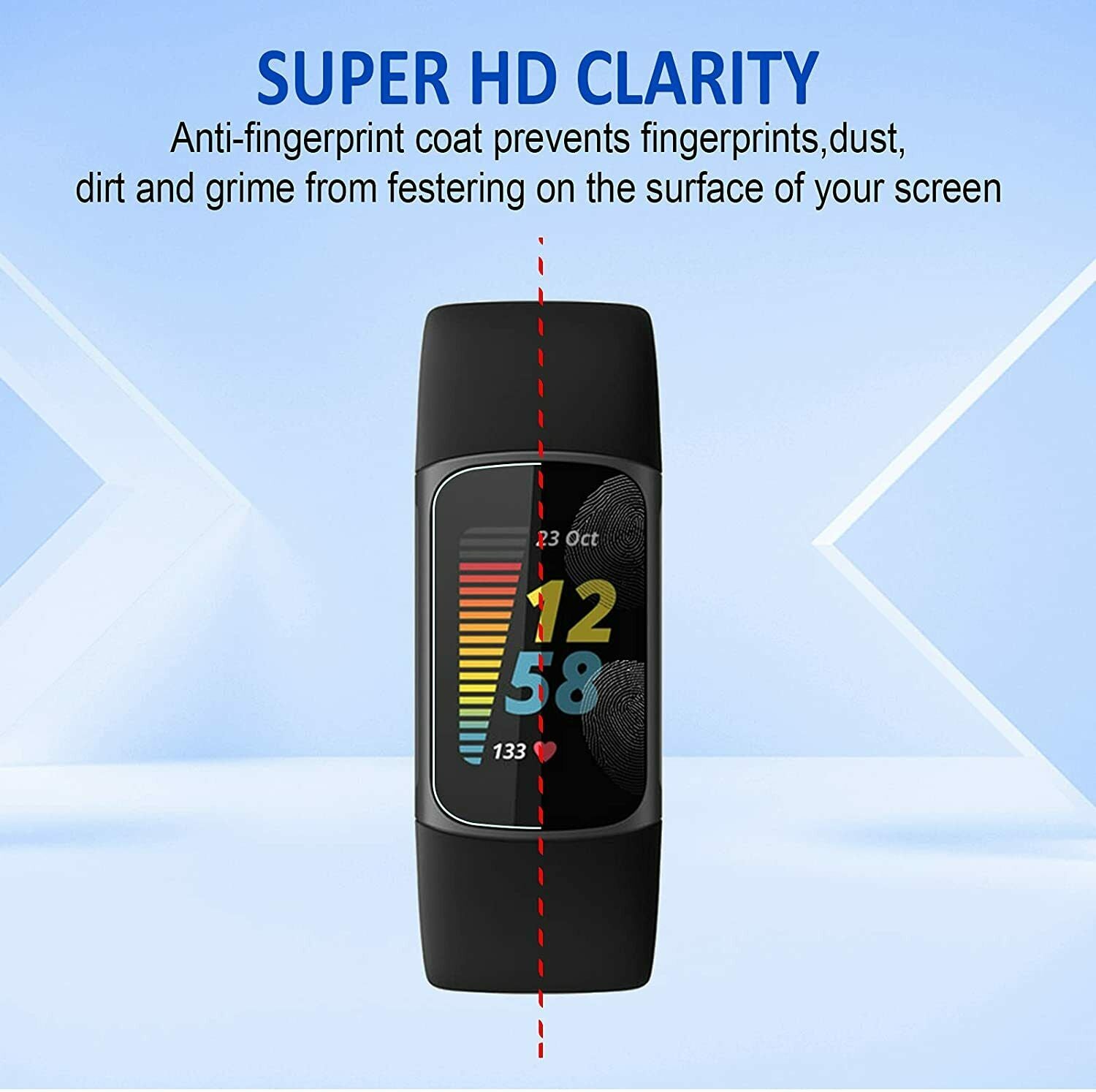3X For Fitbit Charge 5 4 Full Coverage Hydrogel Crystal HD Film Screen Protector