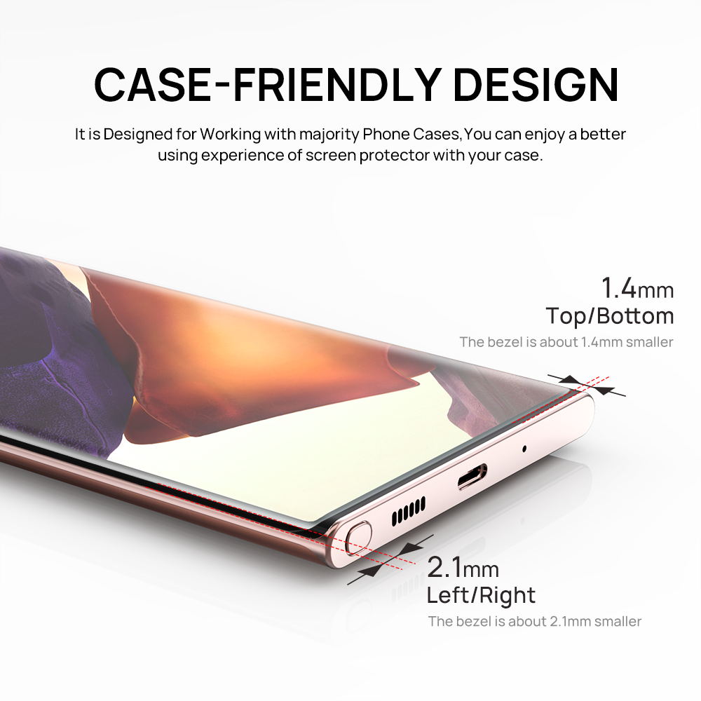 For Galaxy Note 20 Ultra 4G 5G Case Friendly UV Tempered Glass Screen Protector