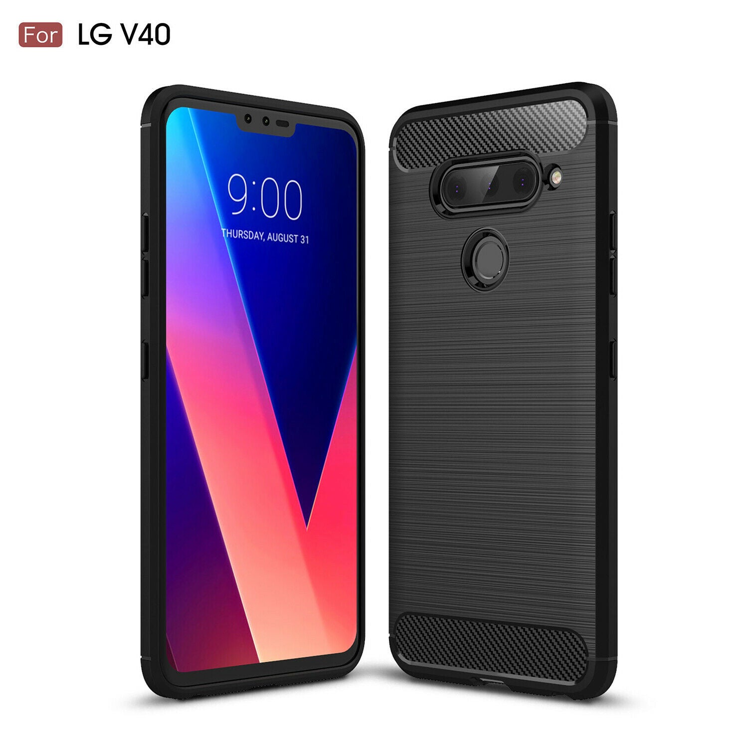 For LG V30 Phone Case Soft TPU Rubber Shockproof Slim Cover