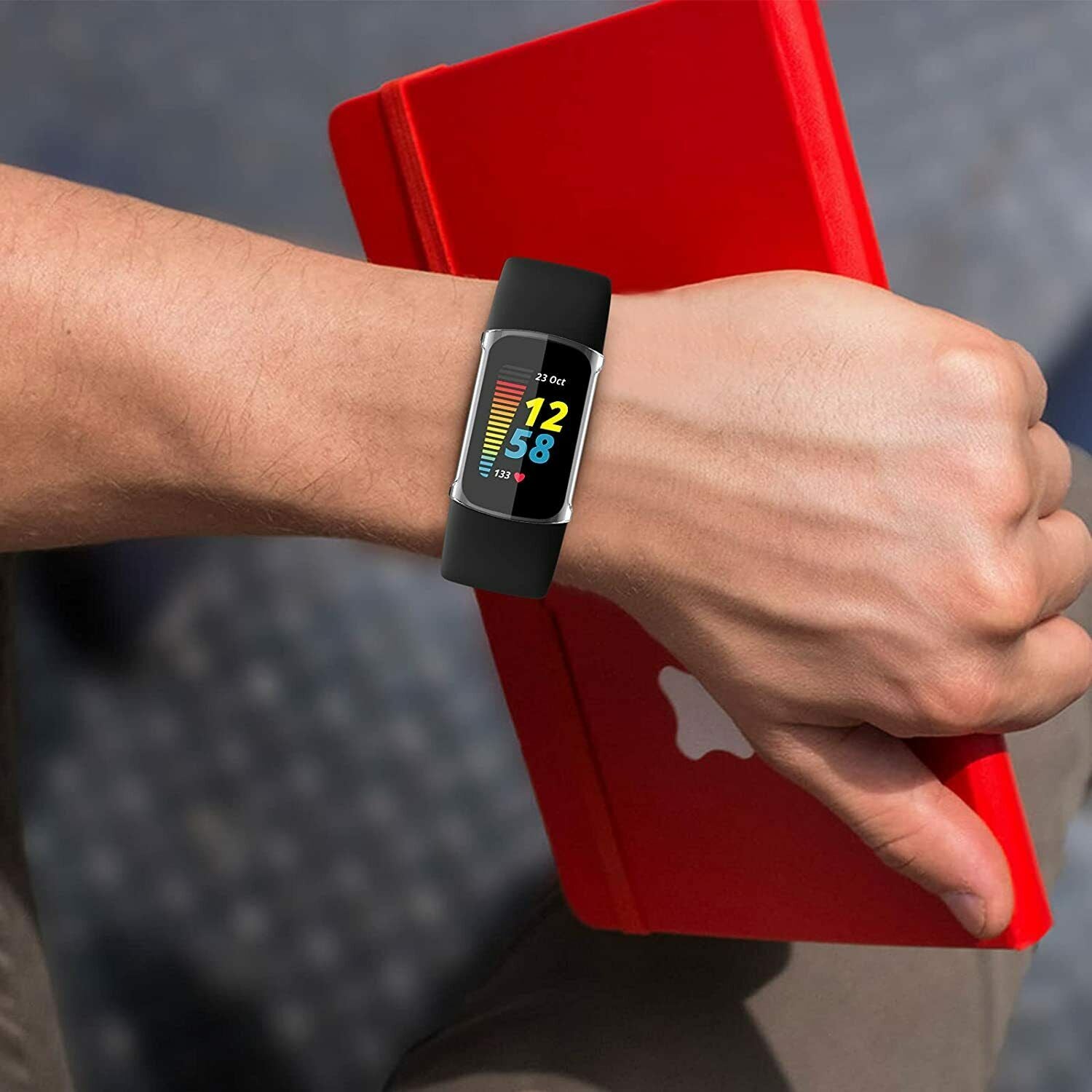 3X For Fitbit Charge 5 TPU Full Cover Case Shockproof Bumper Screen Protector