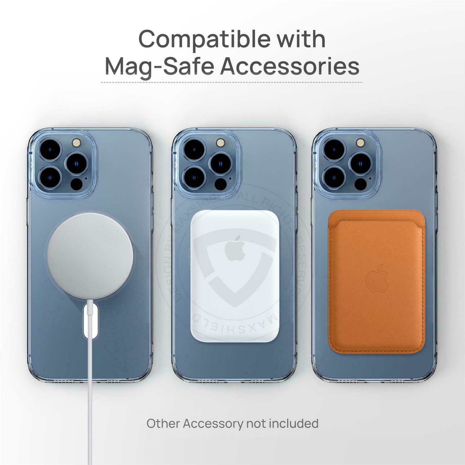 For iPhone 13 Pro Max Clear Mag Safe Magnetic Case Slim Bumper Shockproof Cover