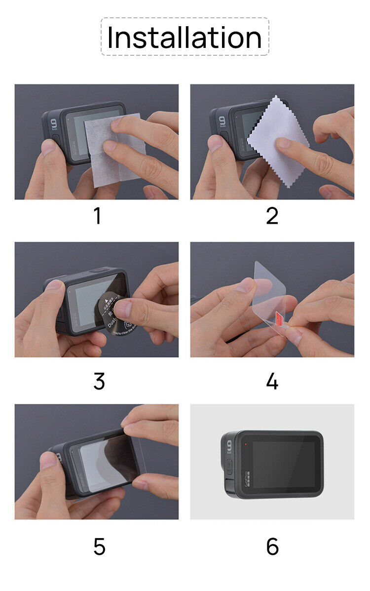 For GoPro Hero 10 9 Black Tempered Glass Camera Lens Screen protector Cover Cap