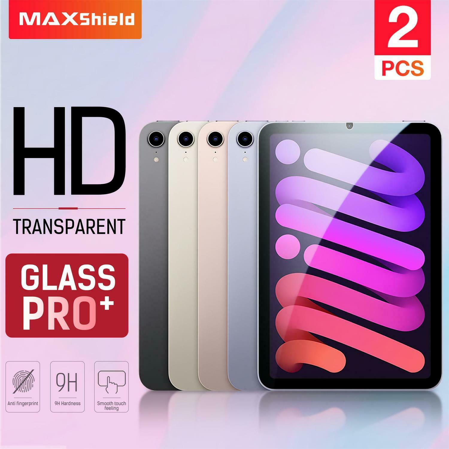 2X MAXSHIELD Fr Apple iPad Mini 6 8.3" 2021 Full Tempered Glass Screen Protector