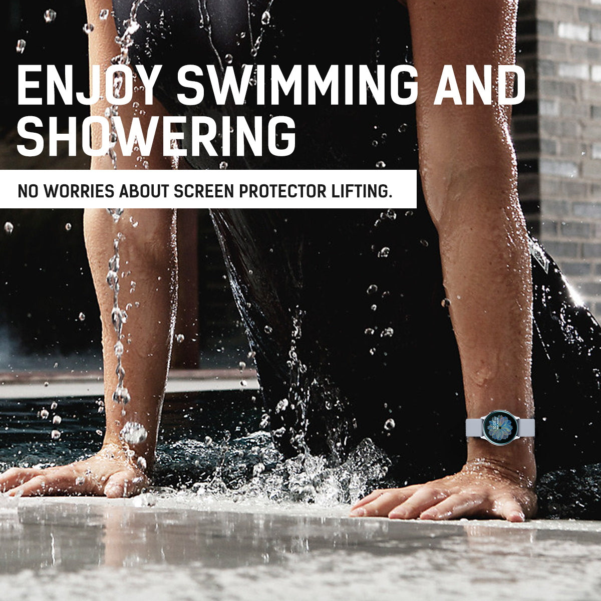 Maxsheld Samsung Galaxy Watch Active 2 Full Coverage Waterproof Screen Protector-40 MM