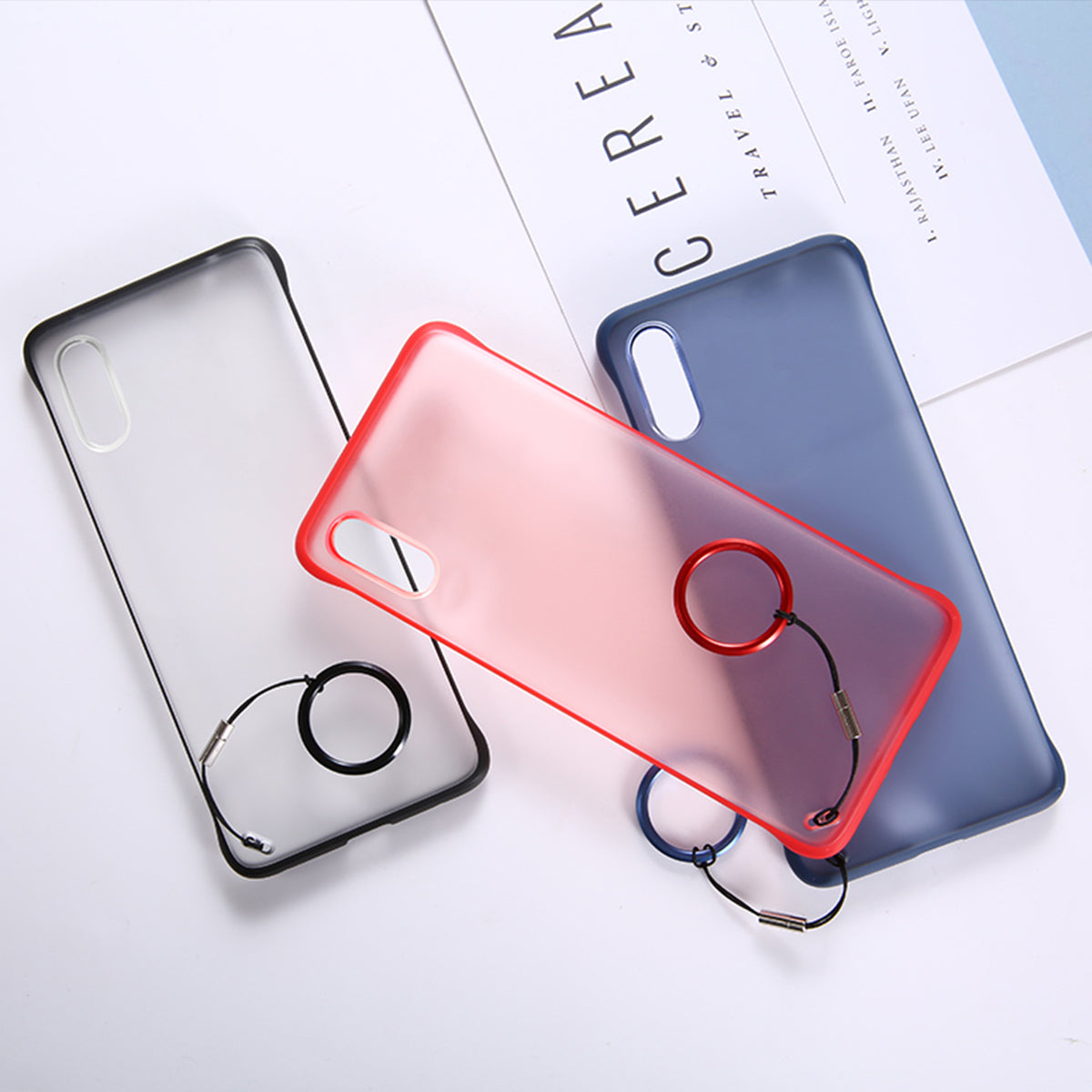iPhone XR Case Cover, Slim Matte Back Clear TPU ShockProof Bumper
