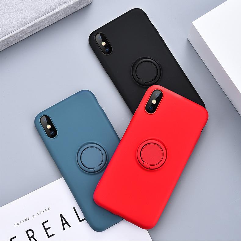 iPhone X Thin Soft Silicone Ring Holder Case Cover