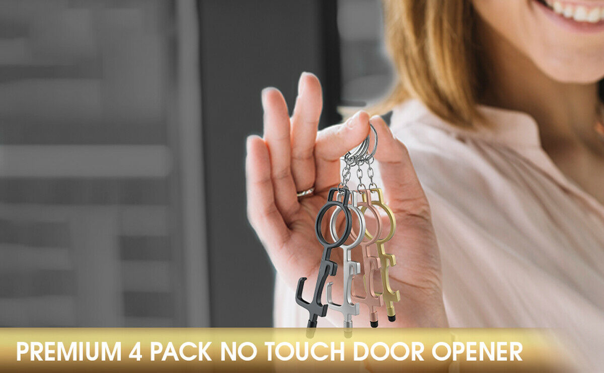 Key Chain No Touch Door Opener Handle Contactless Handle Touchscreen Stylus Grip