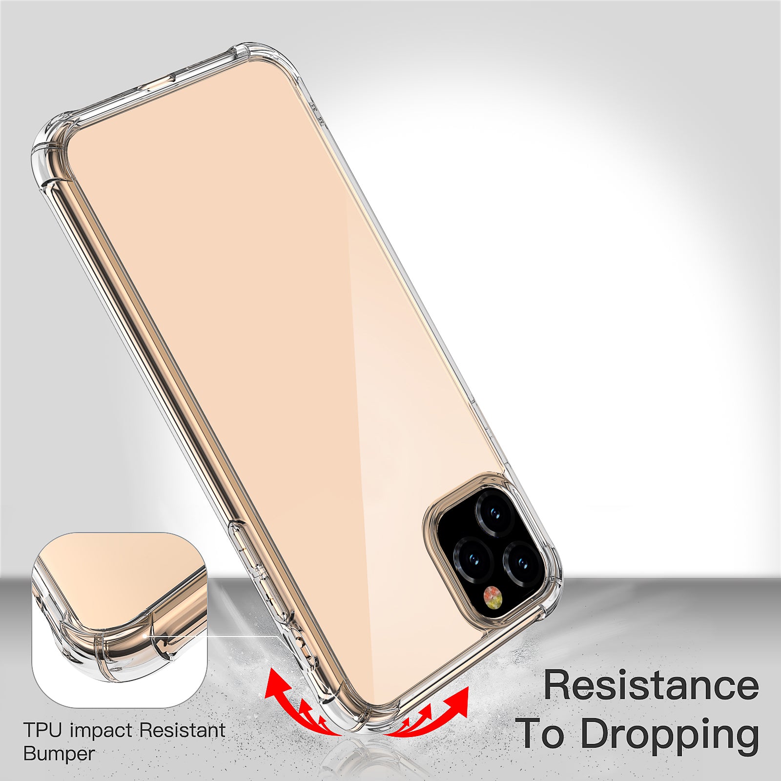 iPhone XI 11 Pro  Case Clear Heavy Duty 2019 Shockproof TPU Bumper Cover
