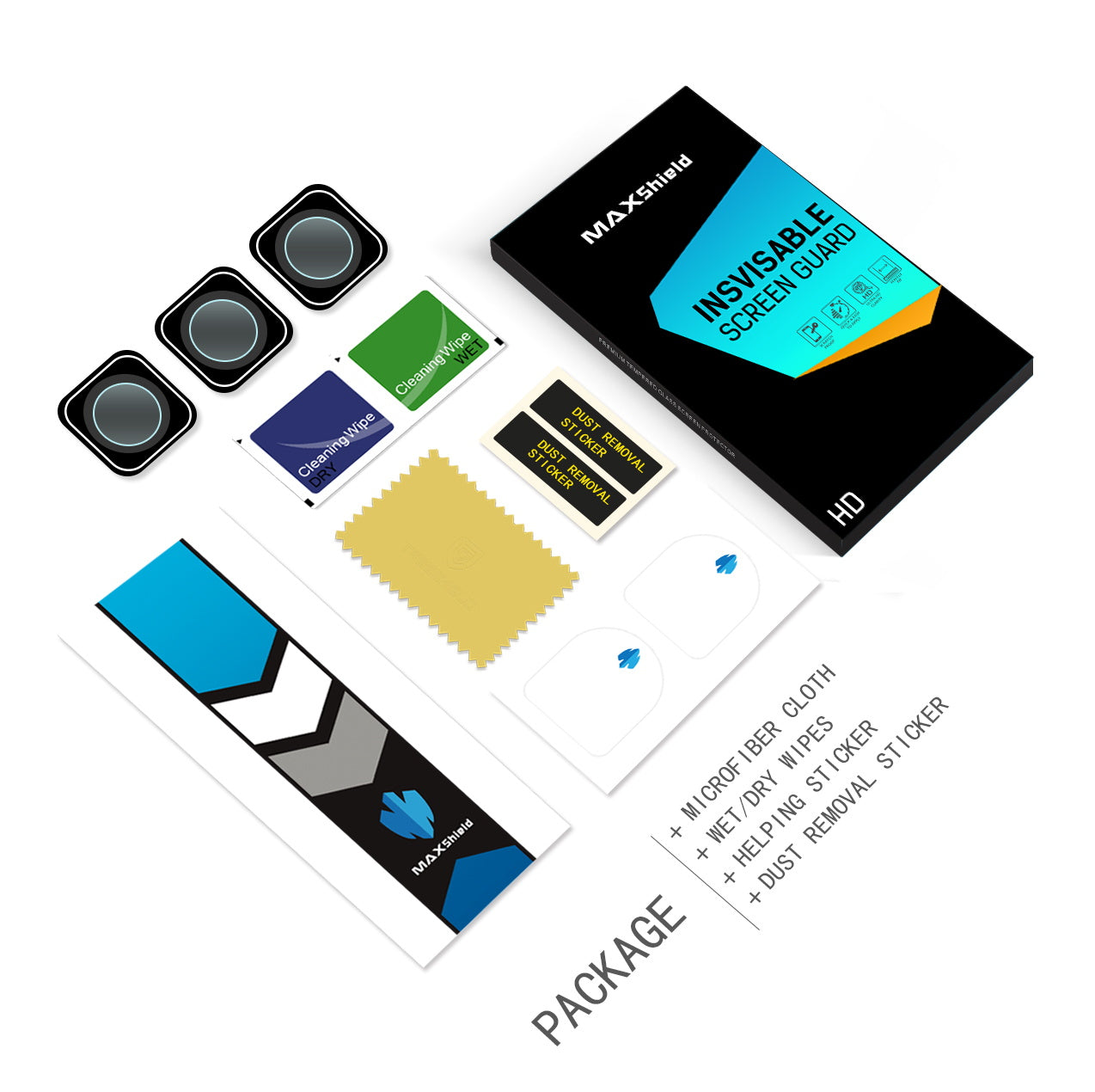 MAXSHIELD iPhone 11 Pro Max Camera Lens Tempered Glass Screen Protector