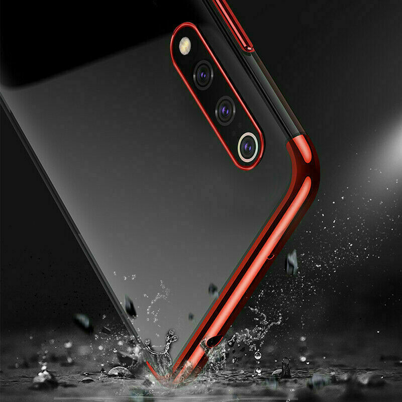 For LG Q60 Soft Electroplated Clear Back Phone Case Cover+Screen Protector