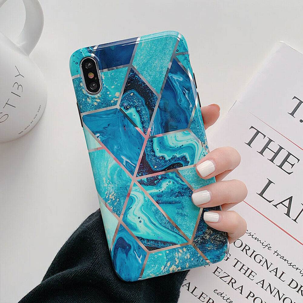 iPhone XR Case Shockproof Tough Marble Soft Cover for Apple